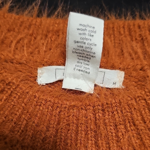 NWT Cozy Full Tilt Striped Sweater - Orange and Gray - Picture 3 of 9